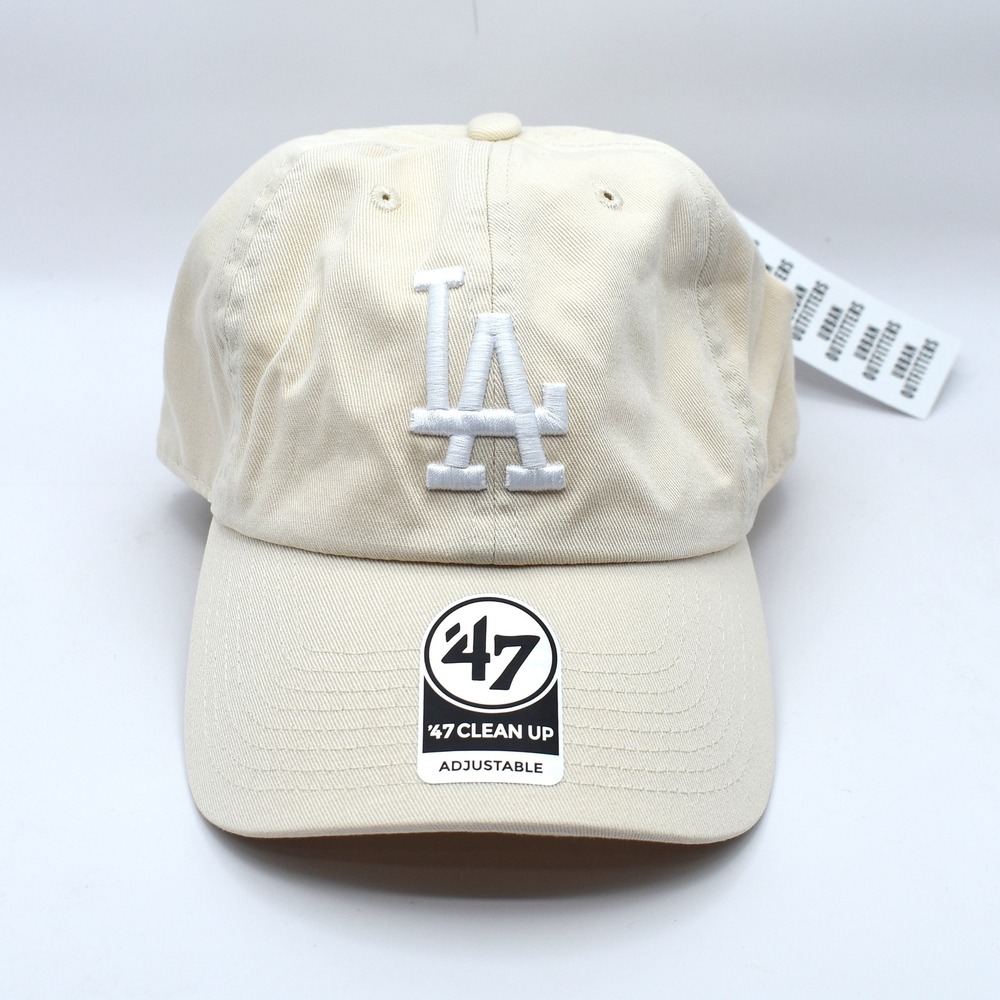 '47 Brand Los Angeles Dodgers MLB Clean Up Strapback Dad Hat Cap Beige LA NWT